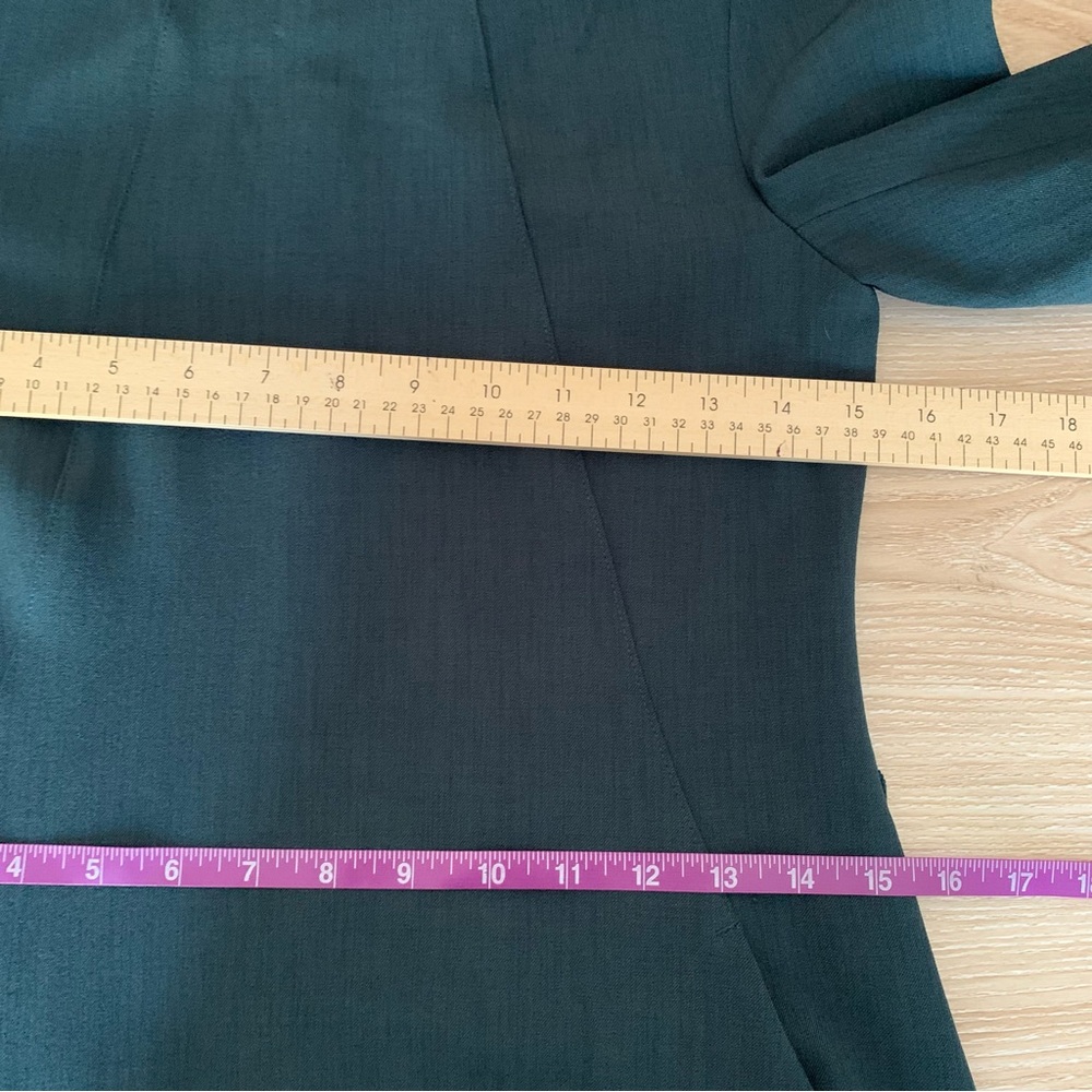 M.M. Lafleur 2 Etsuko Dress Rainforest Green 3/4 Sleeve Knee Length - Picture 5 of 9